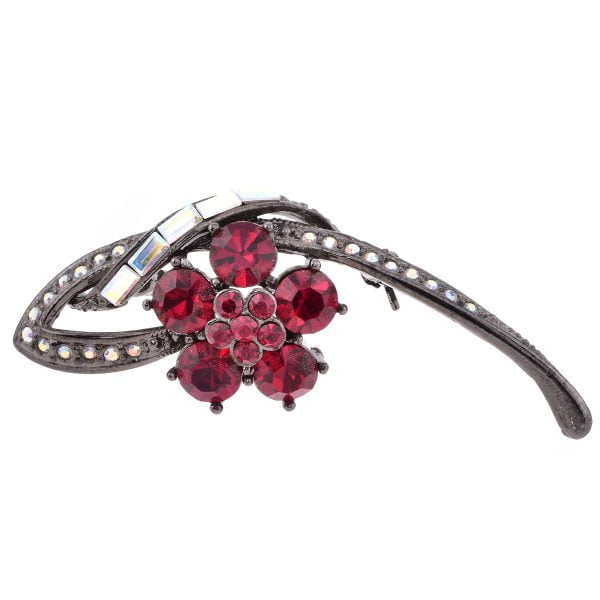 B2721-7.jpg Antique-Silver Swarovski Rhinestone Art Deco Brooch Pin - Image 1