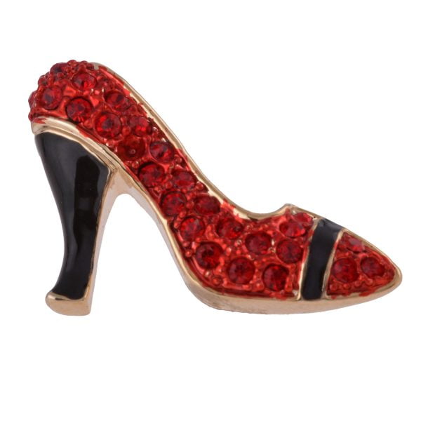 B3767-4.jpg Red Swarovski High Heel Lapel Pin - Image 1
