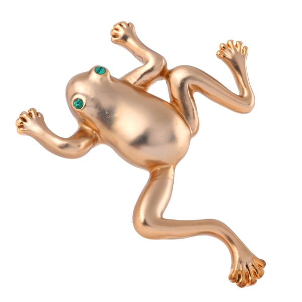 B4573-2.jpg Gold Frog Lapel Pin - Image 1