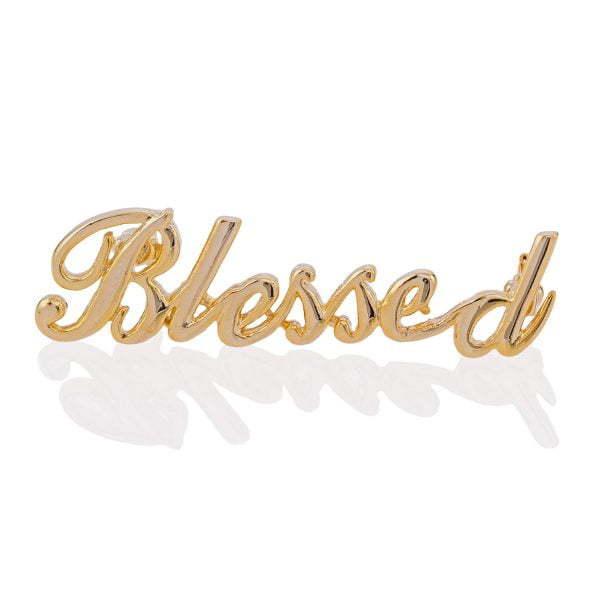 B5576-2.jpg Gold-tone Touch of Blessing Pin - Image 1