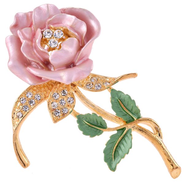 B5609-4-.jpg Art Deco Inspired Enamel Flower Brooch - Image 1