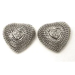 E20125-4-6.jpg Rhinestone Brilliant Accent Heart Stud Earrings - Image 1