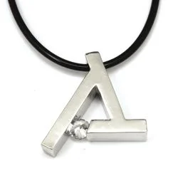 Urban-chic CZ Diamond Tension-set Stylish Necklace — FN121245-5 - Image 1