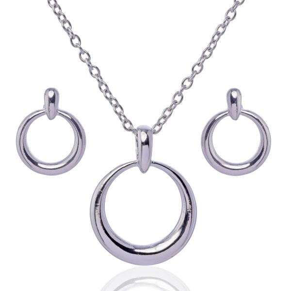 Open Circle Necklace Set - Image 1