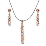 Teresequet Rhinestone Pendant Necklace Set