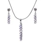 Teresequet Rhinestone Pendant Necklace Set - Image 2
