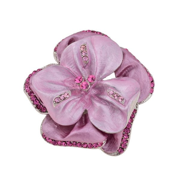 Art Nouveau Enamel Flower Brooch - Image 1