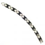 Strikingly Elegant Urban Stainless Steel Mens Black Rugged Bracelet - Image 4