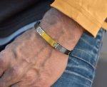 Contemporary Stylish Gold-Silver Two-tone Stainless Steel Men's Bracelet - Image 3