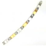 Contemporary Stylish Gold-Silver Two-tone Stainless Steel Men's Bracelet - Image 2