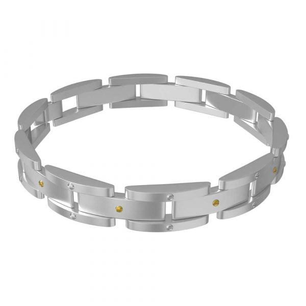 Stainless Steel Mens Link Bracelet-LH2535 - Image 1
