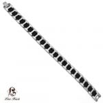 Stainless Steel & Black Rubber Men's Bracelet - Image 2