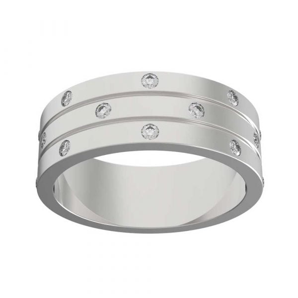 Fancy Stella Unity Cubic Zirconia Stainless Steel Ring - Image 2