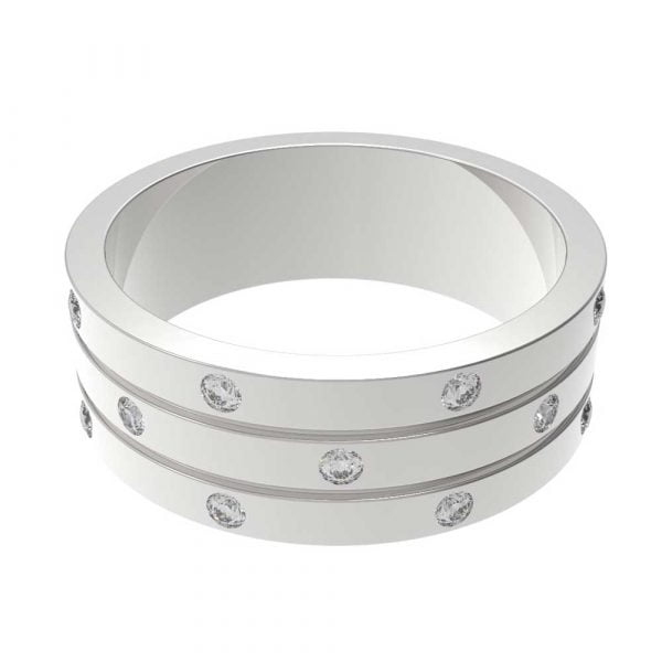 Fancy Stella Unity Cubic Zirconia Stainless Steel Ring - Image 3