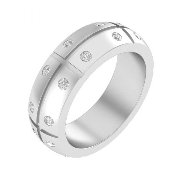Stainless Steel CZ Diamond Ring - Image 1