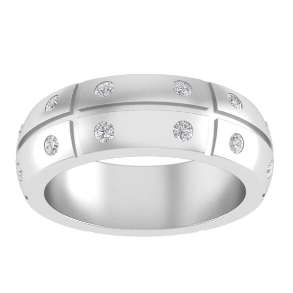 Stainless Steel CZ Diamond Ring - Image 2