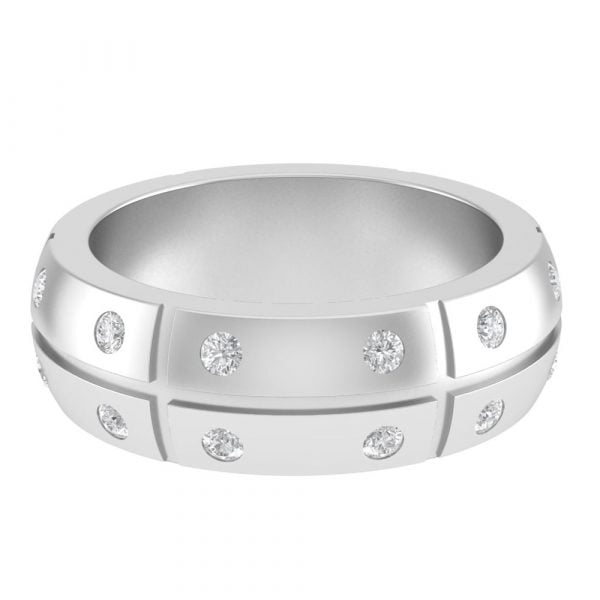 Stainless Steel CZ Diamond Ring - Image 3