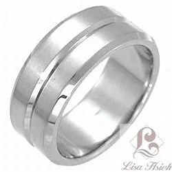 Stainless Steel Wedding Band - Image 1