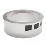 Sacred Science Triple Square Stainless Steel Concave Ring - Image 3