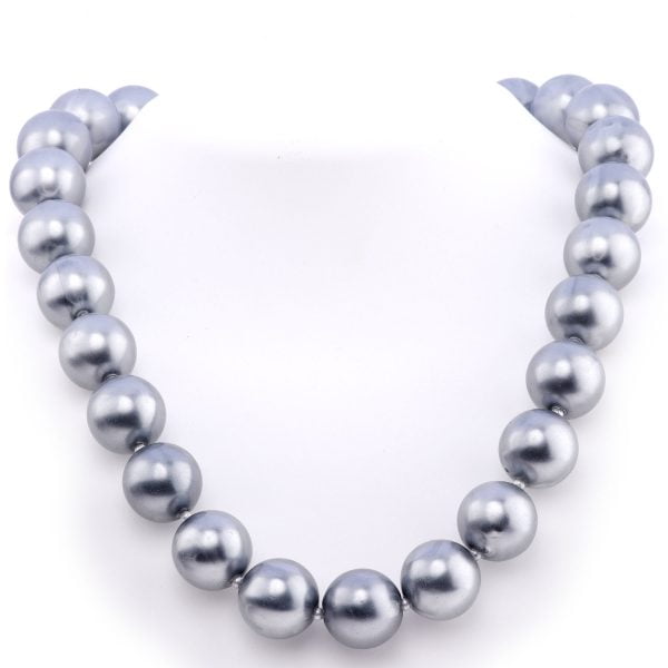 16mm Faux Pearl Necklace 18" - Image 3