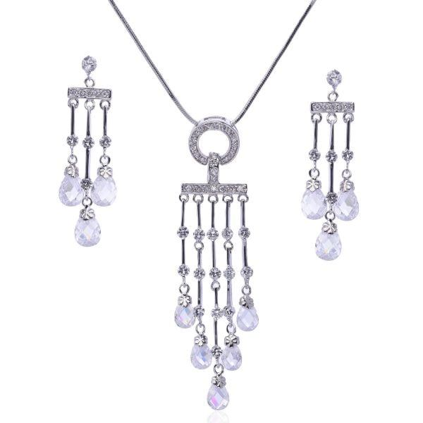 Couture Edwardian Cubic Zirconia Jewelry Set - Image 1