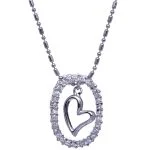 Cubic Zirconia Accented Heart Jewelry Set