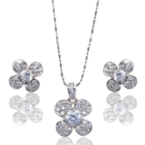 LNE183-18.jpg Shimmering Cubic Zirconia Jewelry Set - Image 1