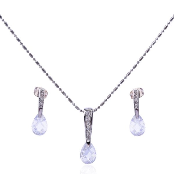 LNE205-13.jpg Art Deco Briolette Cubic Zirconia Jewelry Set - Image 1