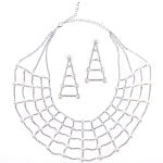 Postmodern Rhinestone Pearl Necklace Set