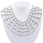 Postmodern Rhinestone Pearl Necklace Set - Image 4