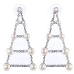 Postmodern Rhinestone Pearl Necklace Set - Image 3