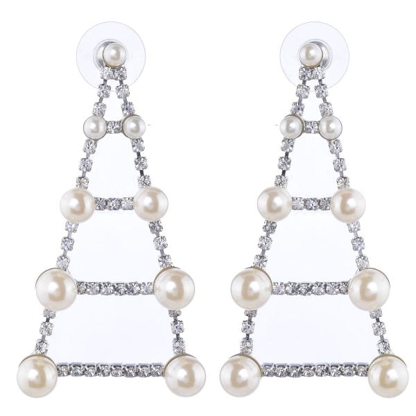 Postmodern Rhinestone Pearl Necklace Set - Image 3