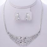 Mid-Century Gold Choker Necklace and Earrings Set