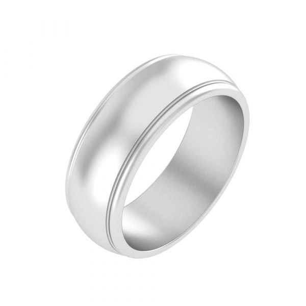 LR0005-5 Stainless Steel Comfort Fit Brushed Wedding Band - Image 1