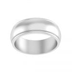 Stainless Steel Comfort Fit Brushed Wedding Band - Image 2
