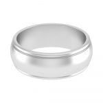 Stainless Steel Comfort Fit Brushed Wedding Band - Image 3