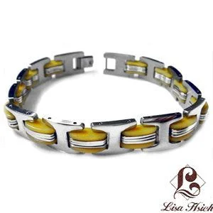 LSL1886-10.jpg Stainless Steel Mens Link Bracelet-LSL1886 - Image 1