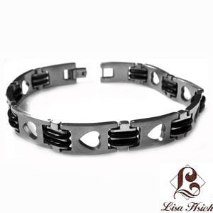 LSL1898-10.jpg Stainless Steel Mens Link Bracelet-LSL1898 - Image 1
