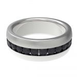 Chanel Set Black Diamond CZ Stainless Steel Eternity Ring - Image 3