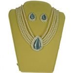 Lady Di Diamond Accented Briolette Pearl Choker Necklace Set