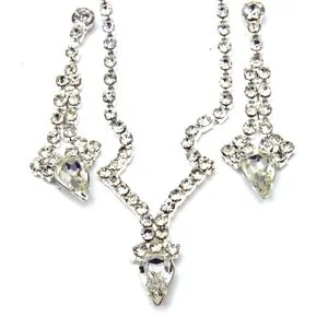Victorian Rhinestone Necklace Set — NEX4119-12 - Image 1