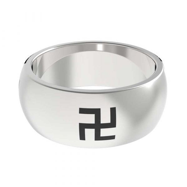 Stainless Steel Buddhist Tantric Shakti Awareness Ring - Image 3