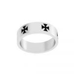 Stainless Steel Fullmetal Maltese Cross Ring - Image 2