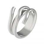 Unisex Stainless Steel Abstract Art Ring