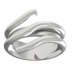 Unisex Stainless Steel Abstract Art Ring - Image 2