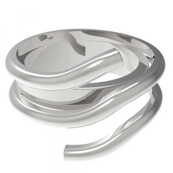 Unisex Stainless Steel Abstract Art Ring - Image 3