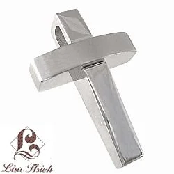 SP346-8.jpg Stainless Steel 3D Cross Pendant - Image 1