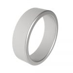 Stainless Steel Classic Eternity Unisex Wedding Band