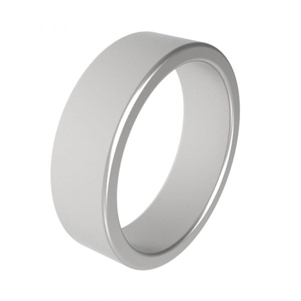 Stainless Steel Classic Eternity Unisex Wedding Band - Image 1
