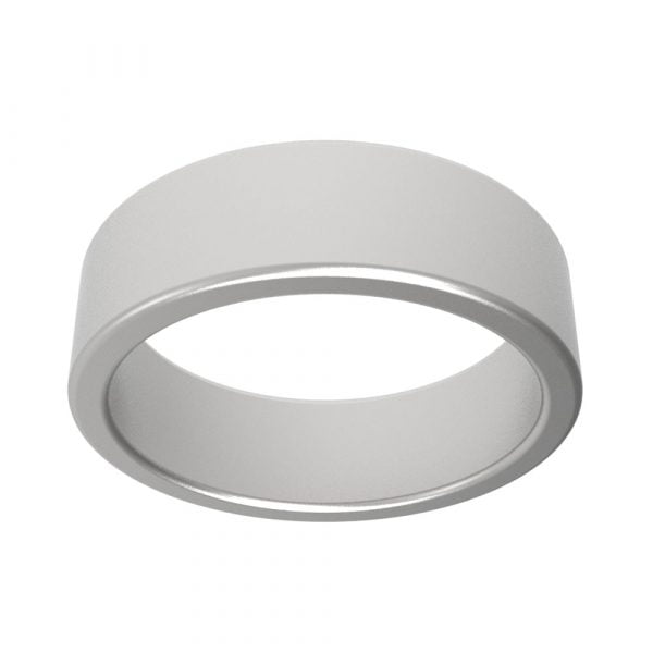 Stainless Steel Classic Eternity Unisex Wedding Band - Image 2